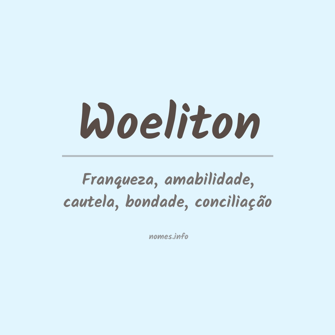 Significado do nome Woeliton