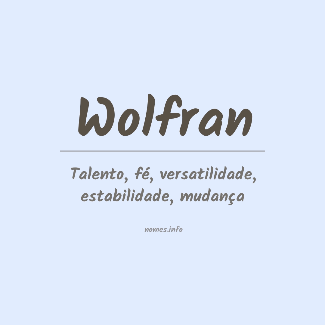 Significado do nome Wolfran
