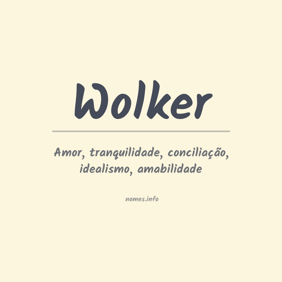 Significado do nome Wolker