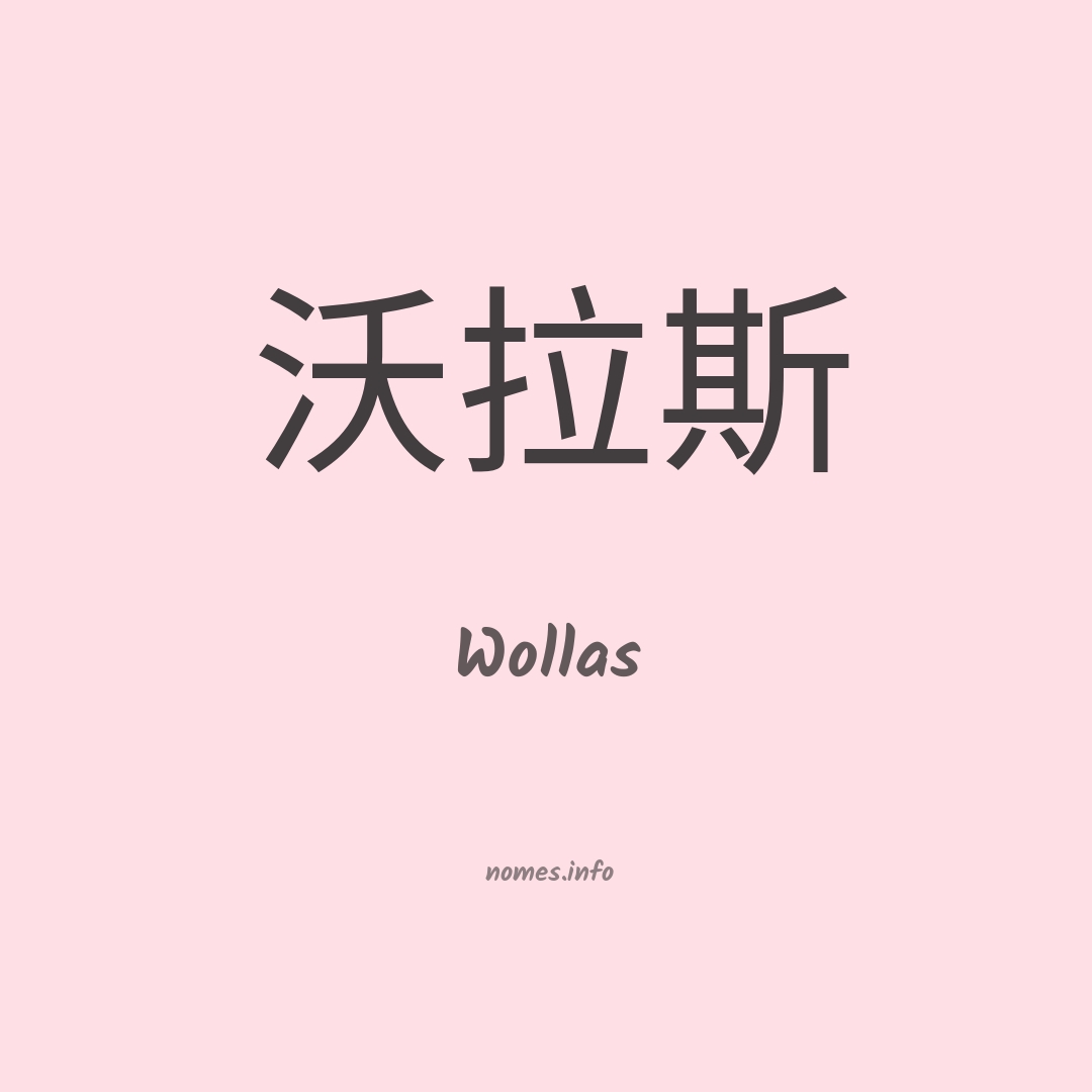 Wollas em chinês