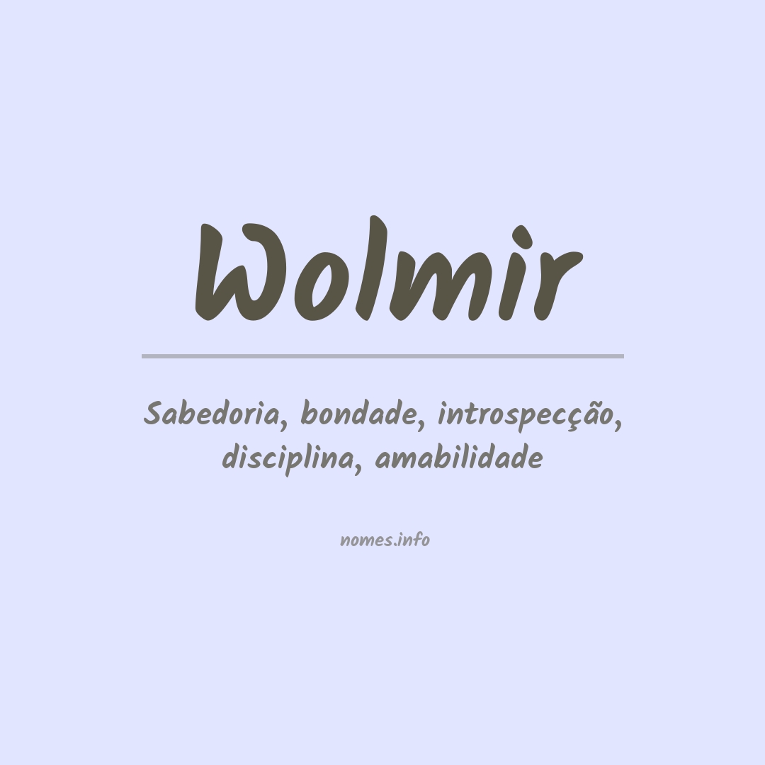 Significado do nome Wolmir