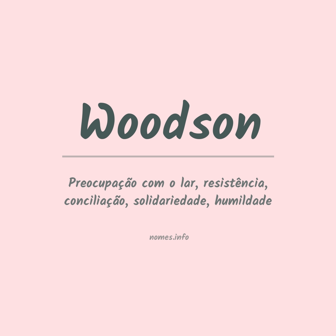 Significado do nome Woodson