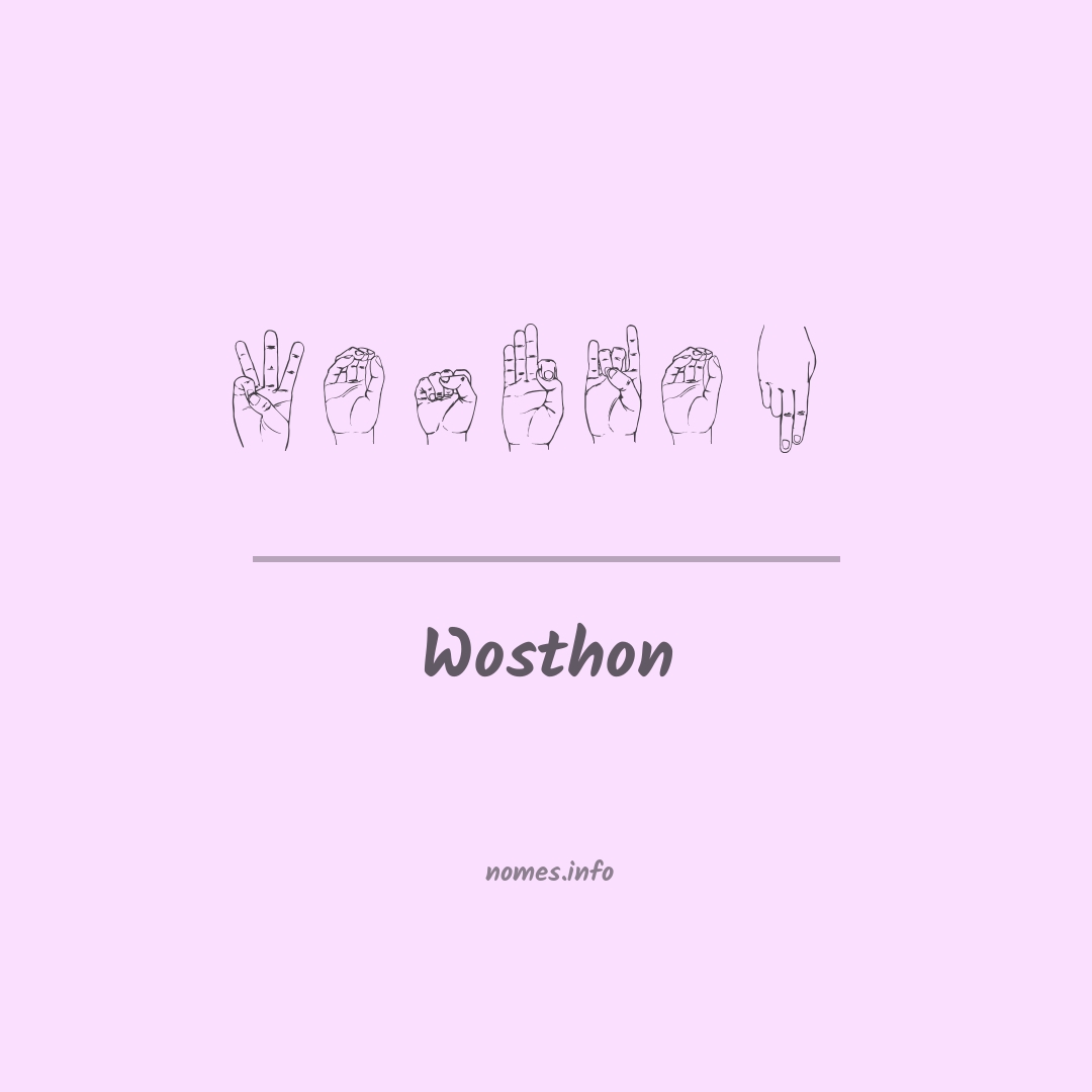 Wosthon em Libras