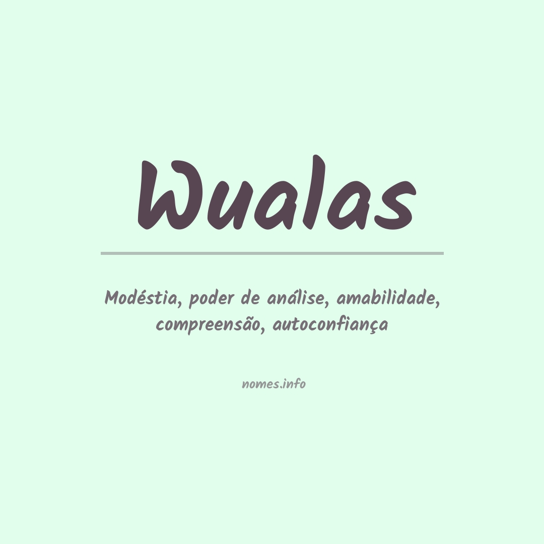 Significado do nome Wualas