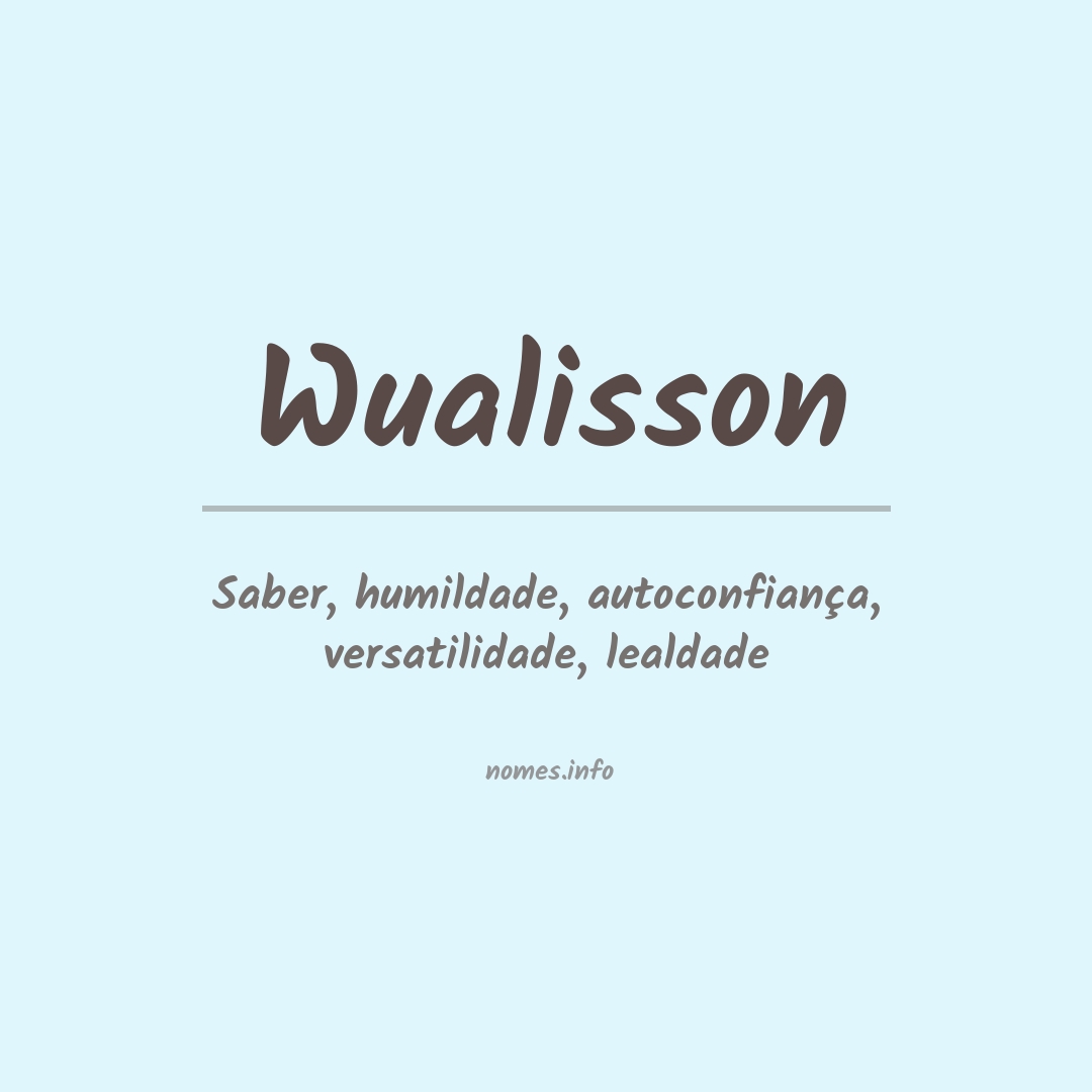 Significado do nome Wualisson