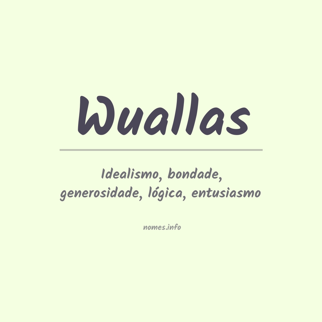 Significado do nome Wuallas