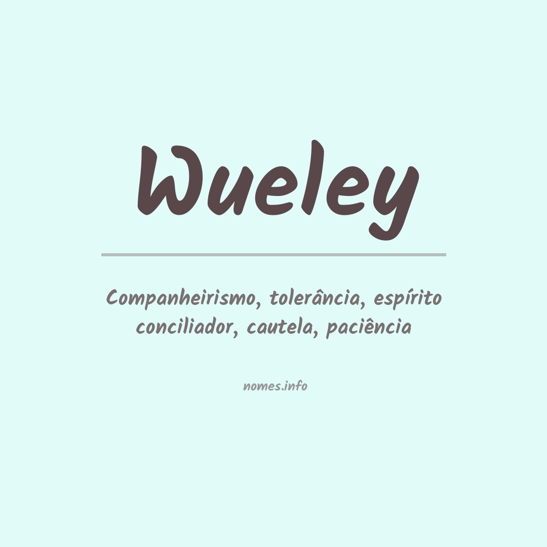 Significado do nome Wueley