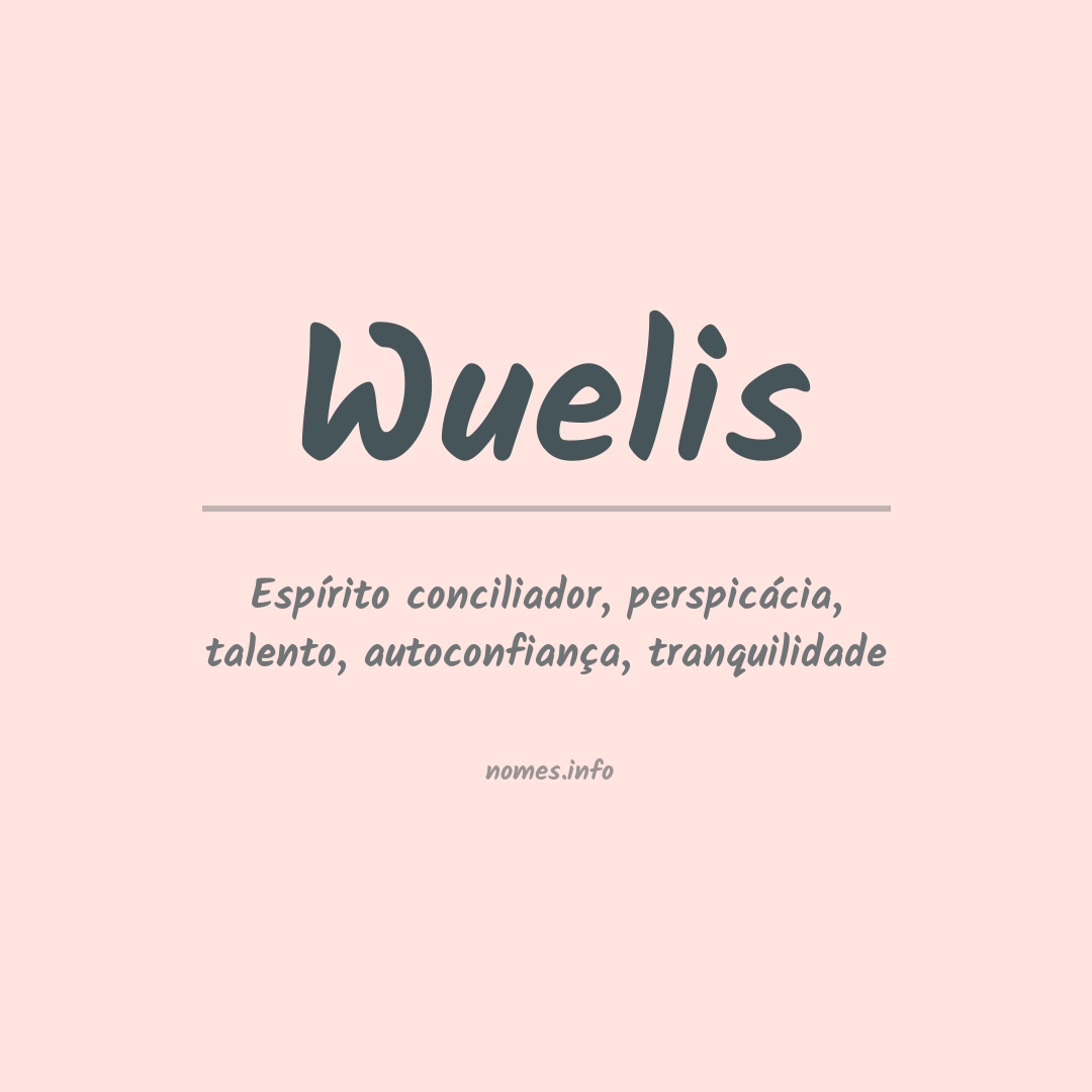 Significado do nome Wuelis