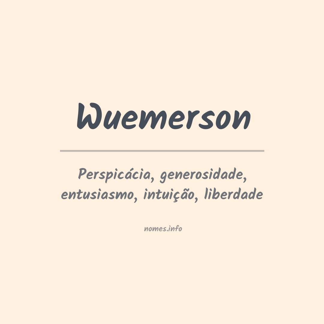 Significado do nome Wuemerson