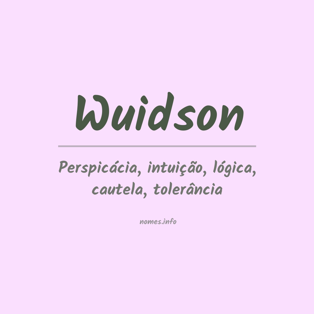Significado do nome Wuidson