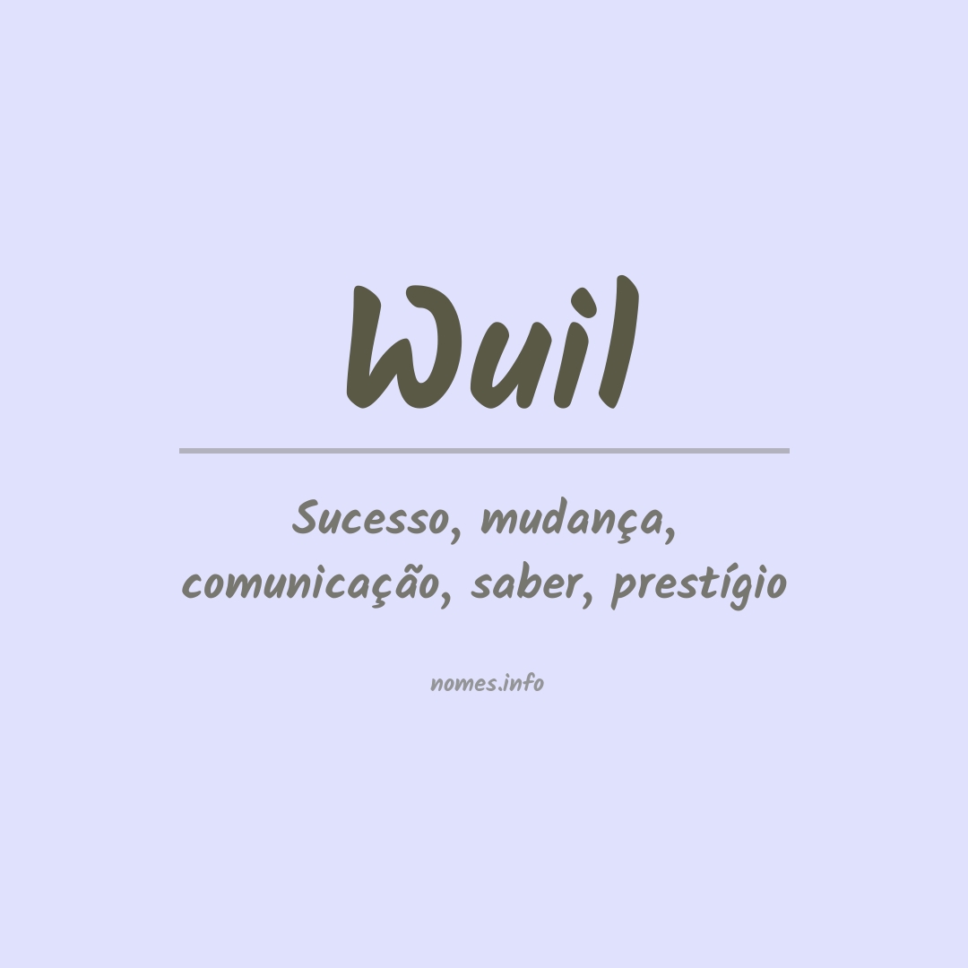 Significado do nome Wuil