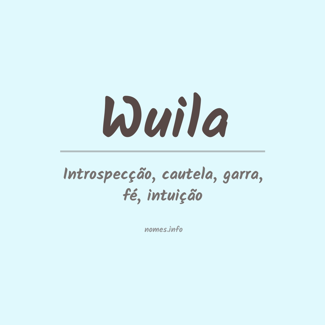 Significado do nome Wuila