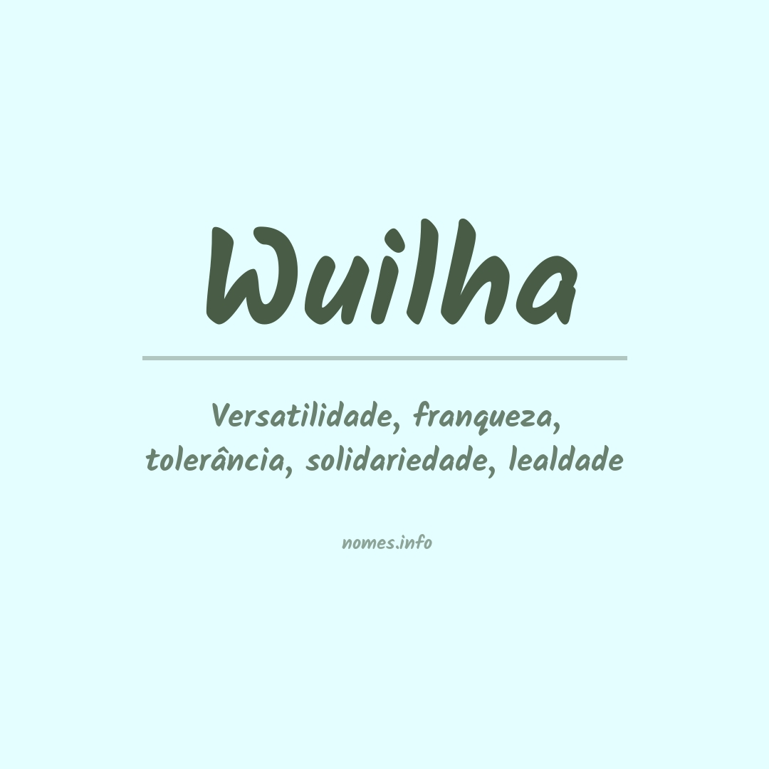 Significado do nome Wuilha