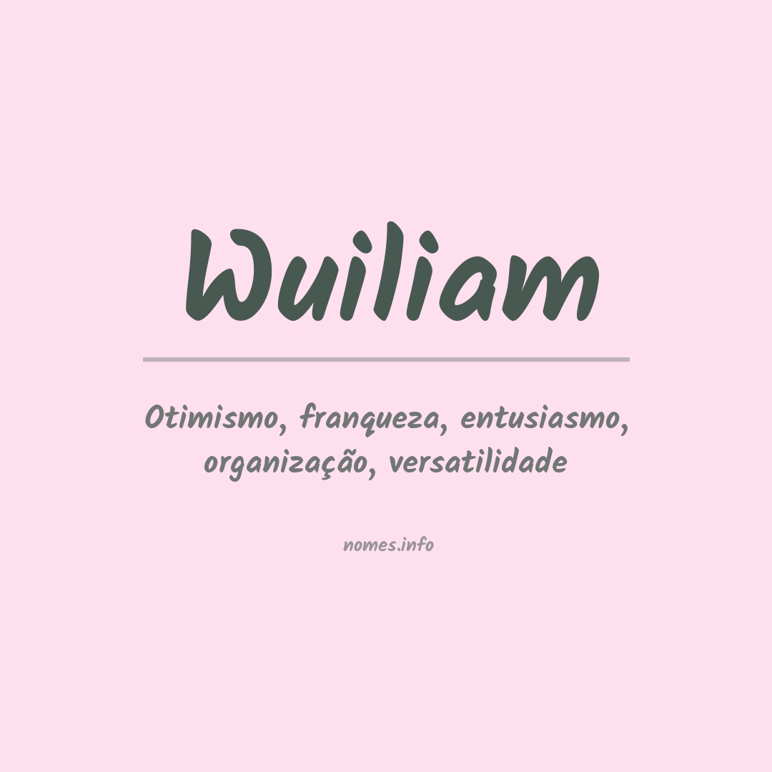 Significado do nome Wuiliam