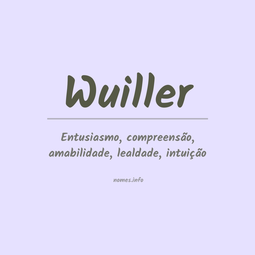 Significado do nome Wuiller