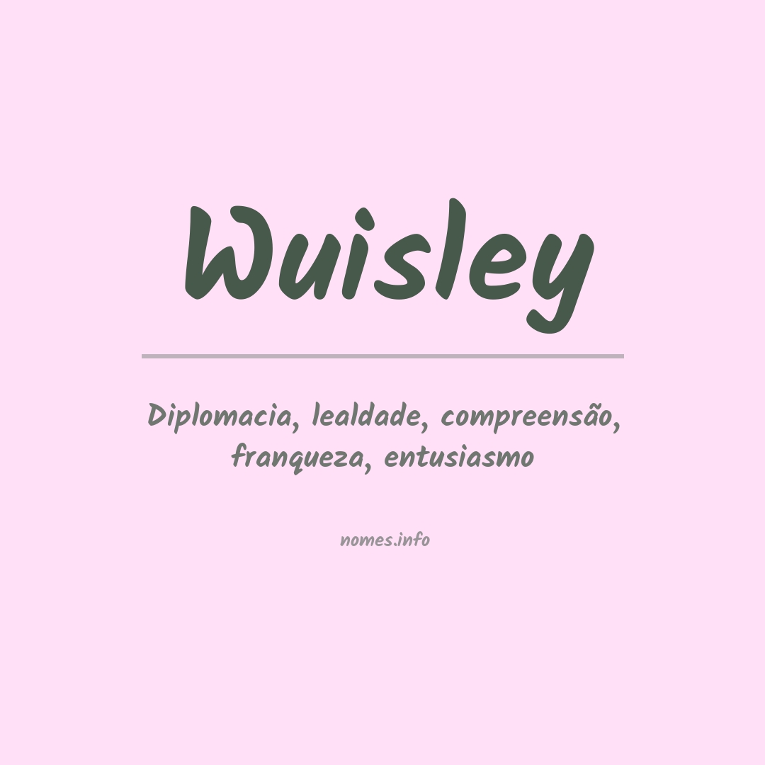 Significado do nome Wuisley