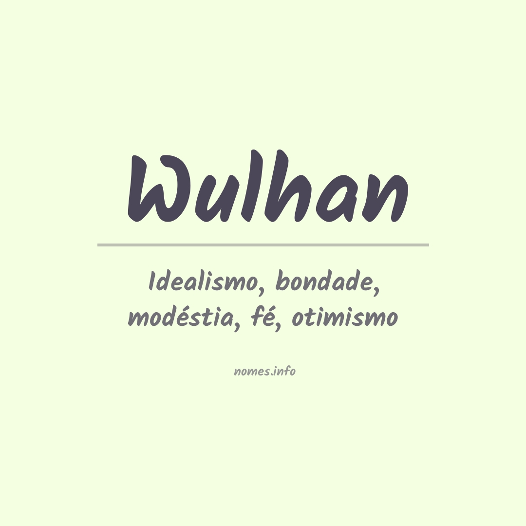 Significado do nome Wulhan