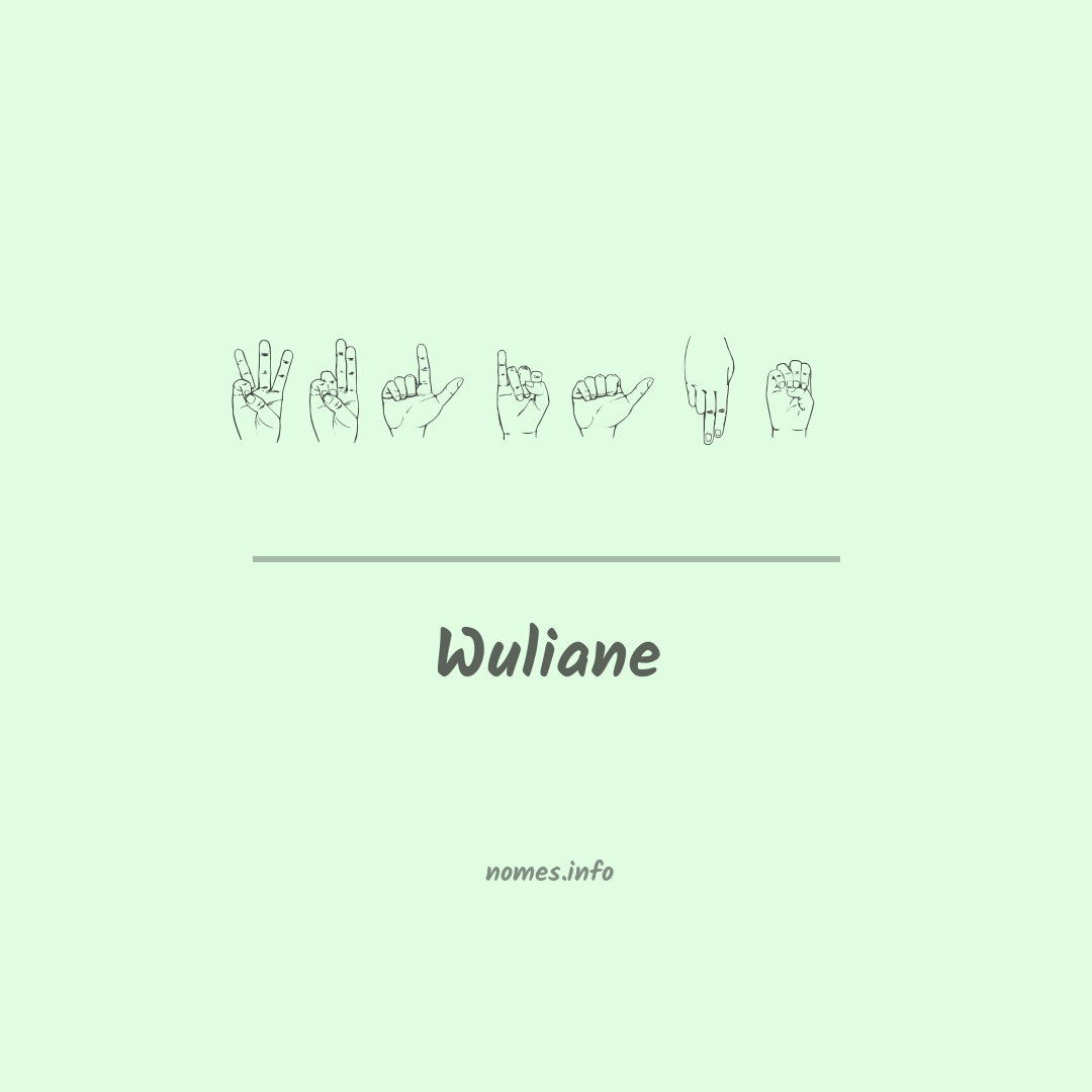 Wuliane em Libras