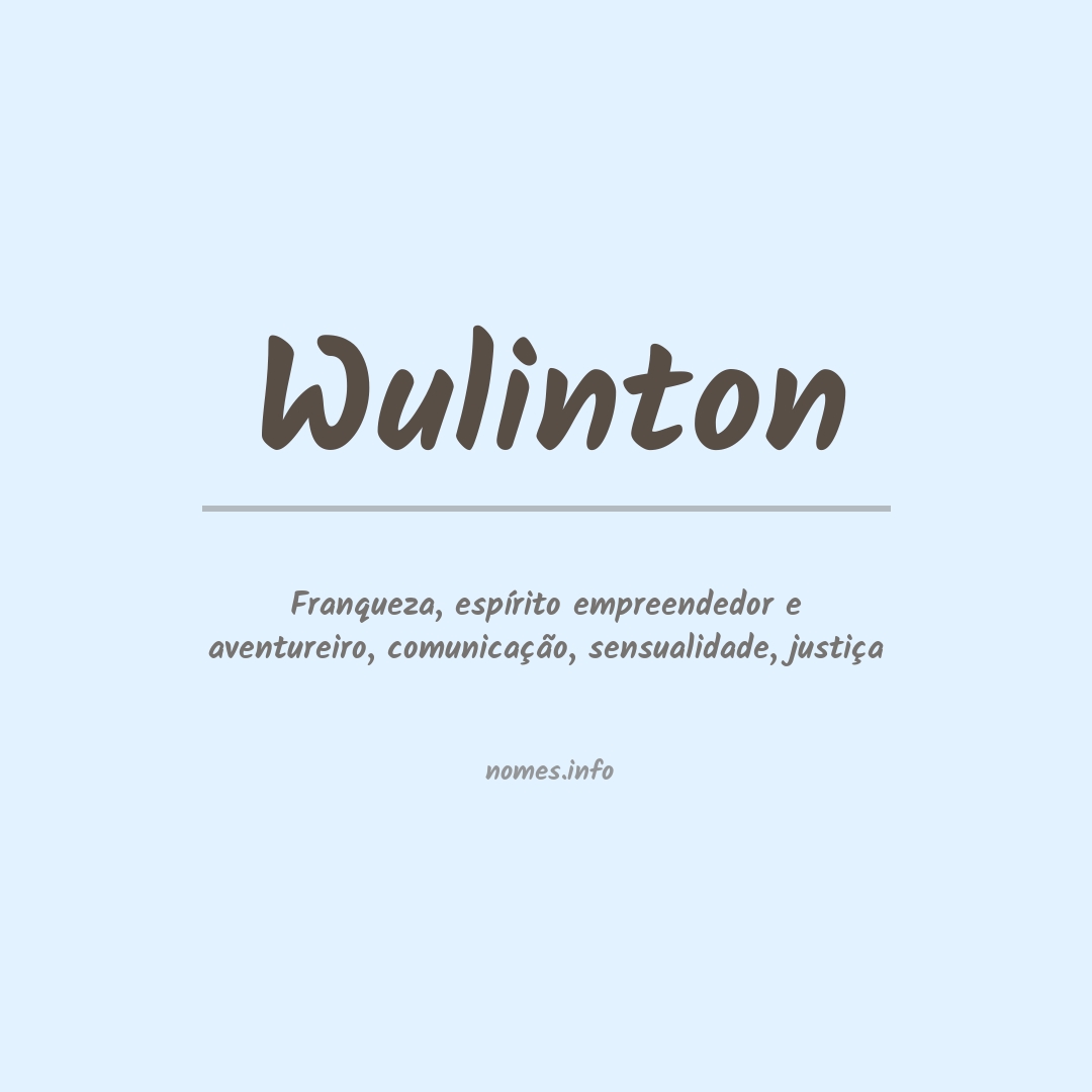 Significado do nome Wulinton