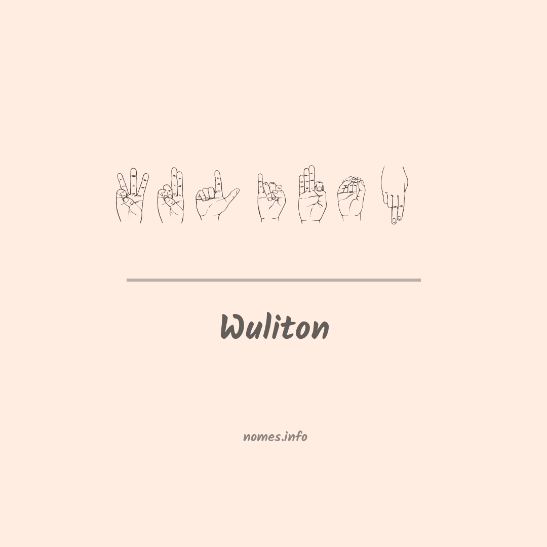 Wuliton em Libras