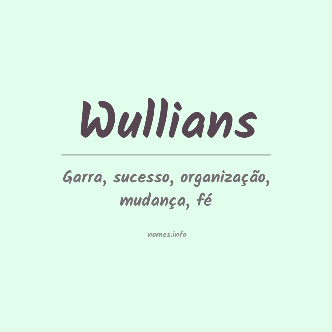 Significado do nome Wullians