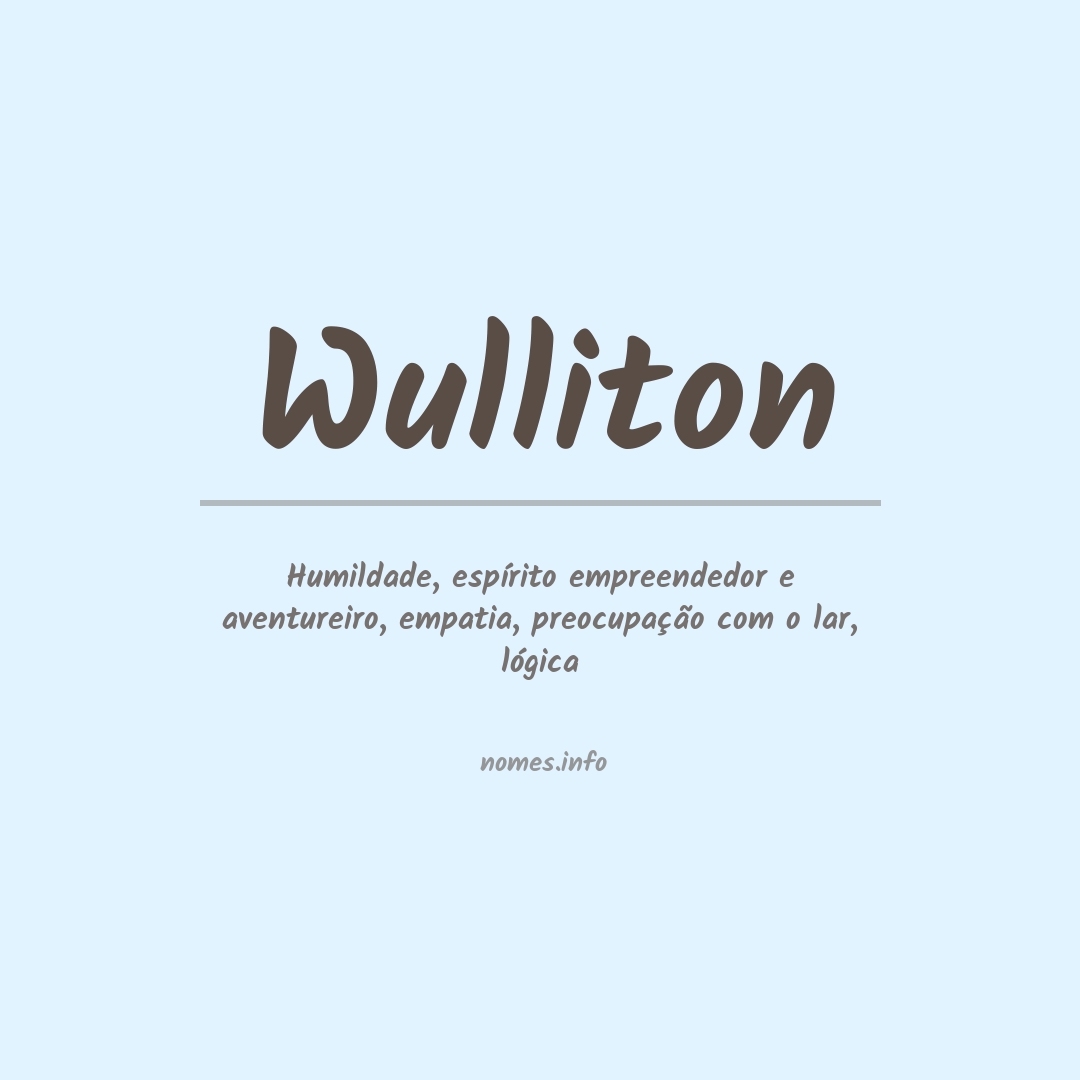 Significado do nome Wulliton