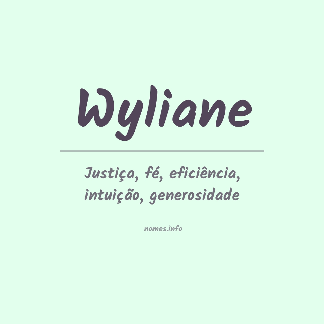 Significado do nome Wyliane