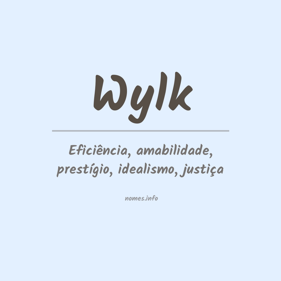 Significado do nome Wylk