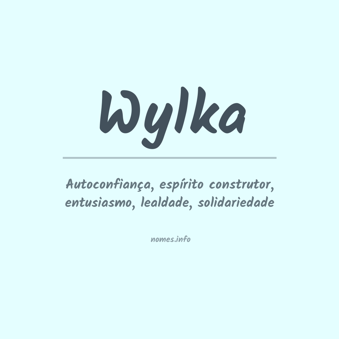 Significado do nome Wylka