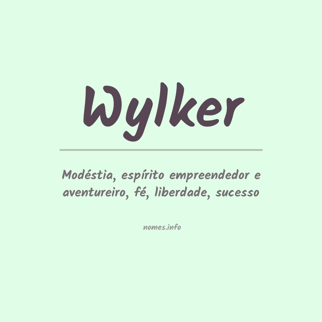 Significado do nome Wylker