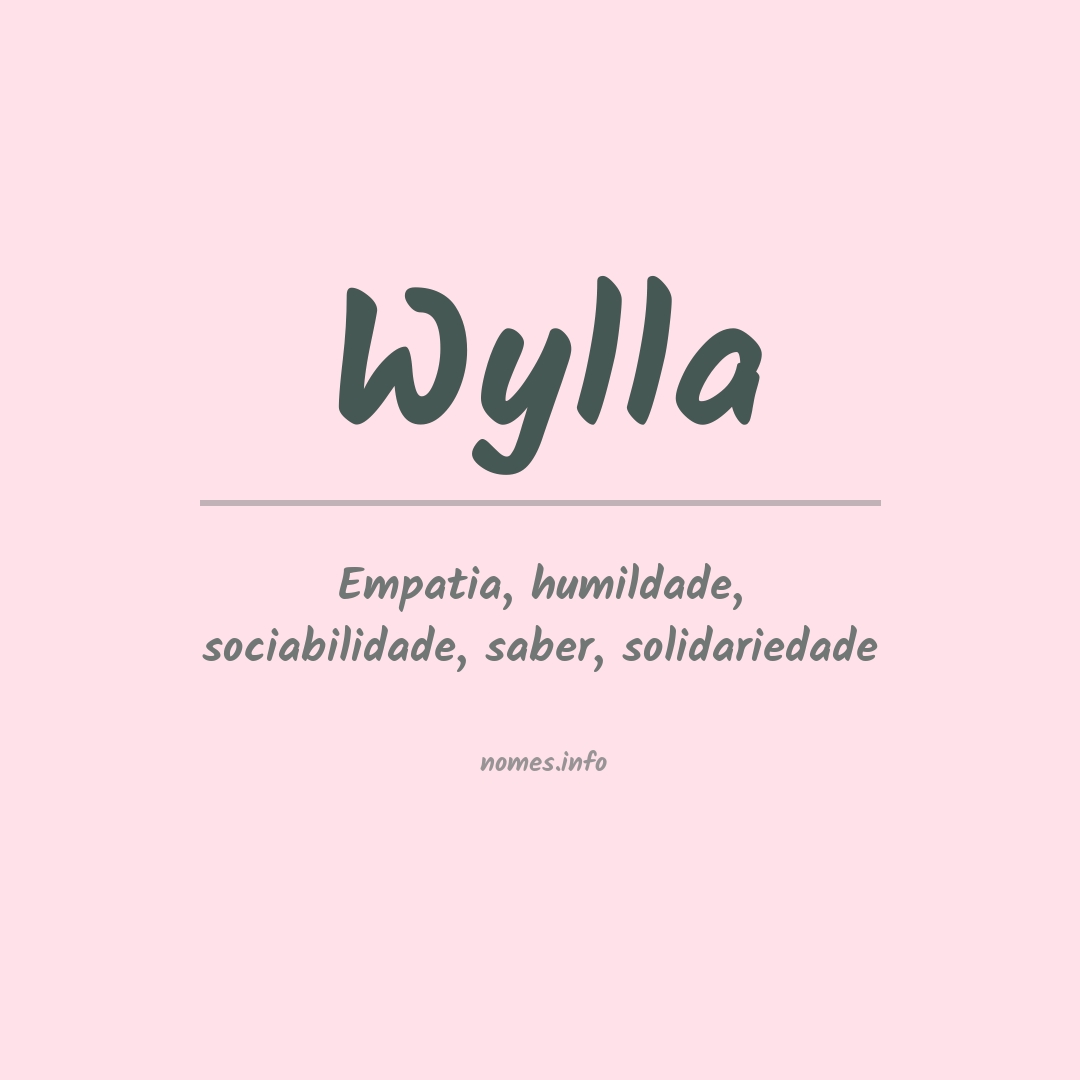 Significado do nome Wylla