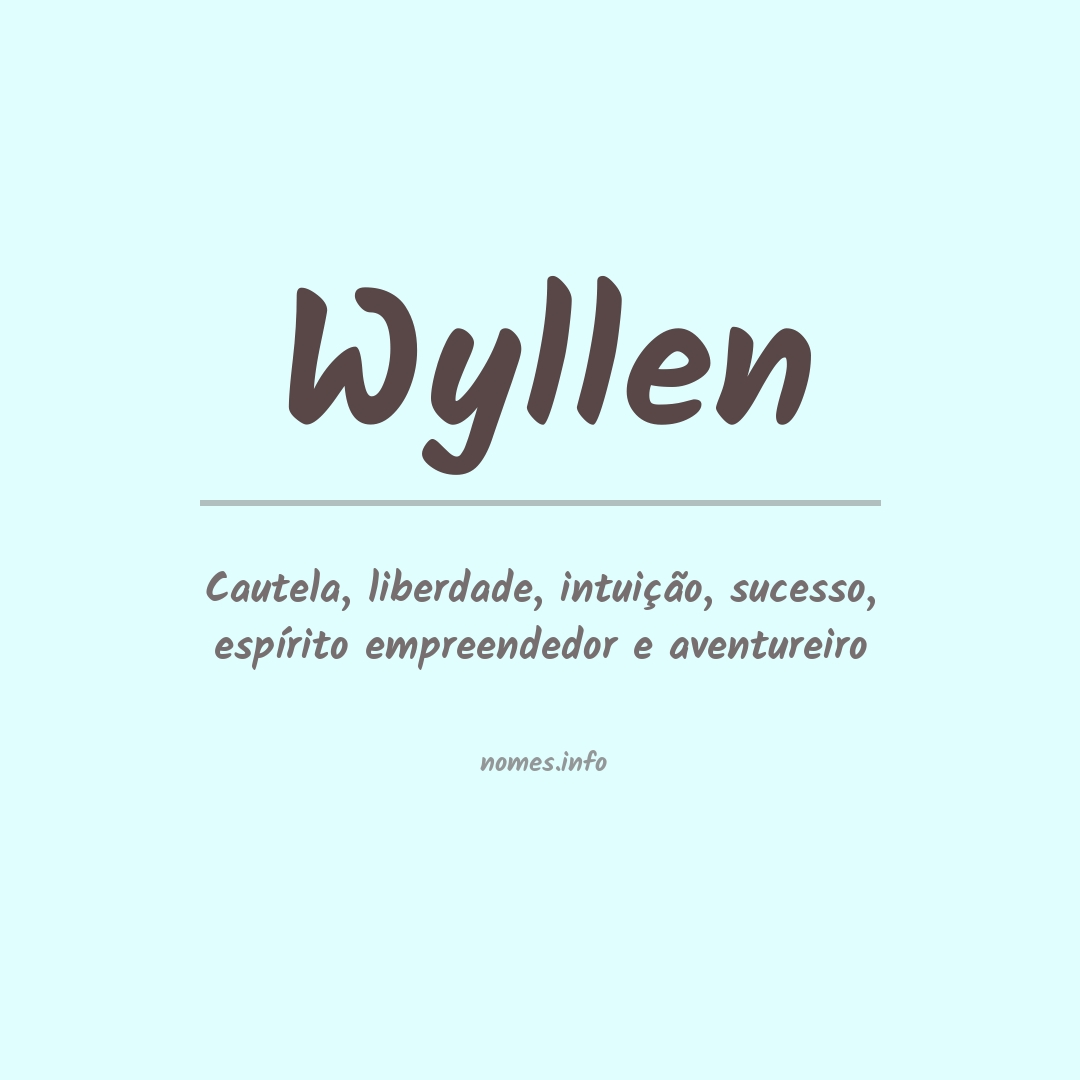 Significado do nome Wyllen