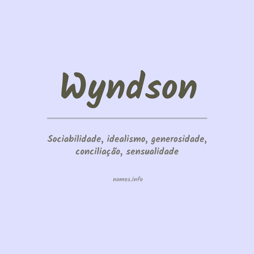 Significado do nome Wyndson