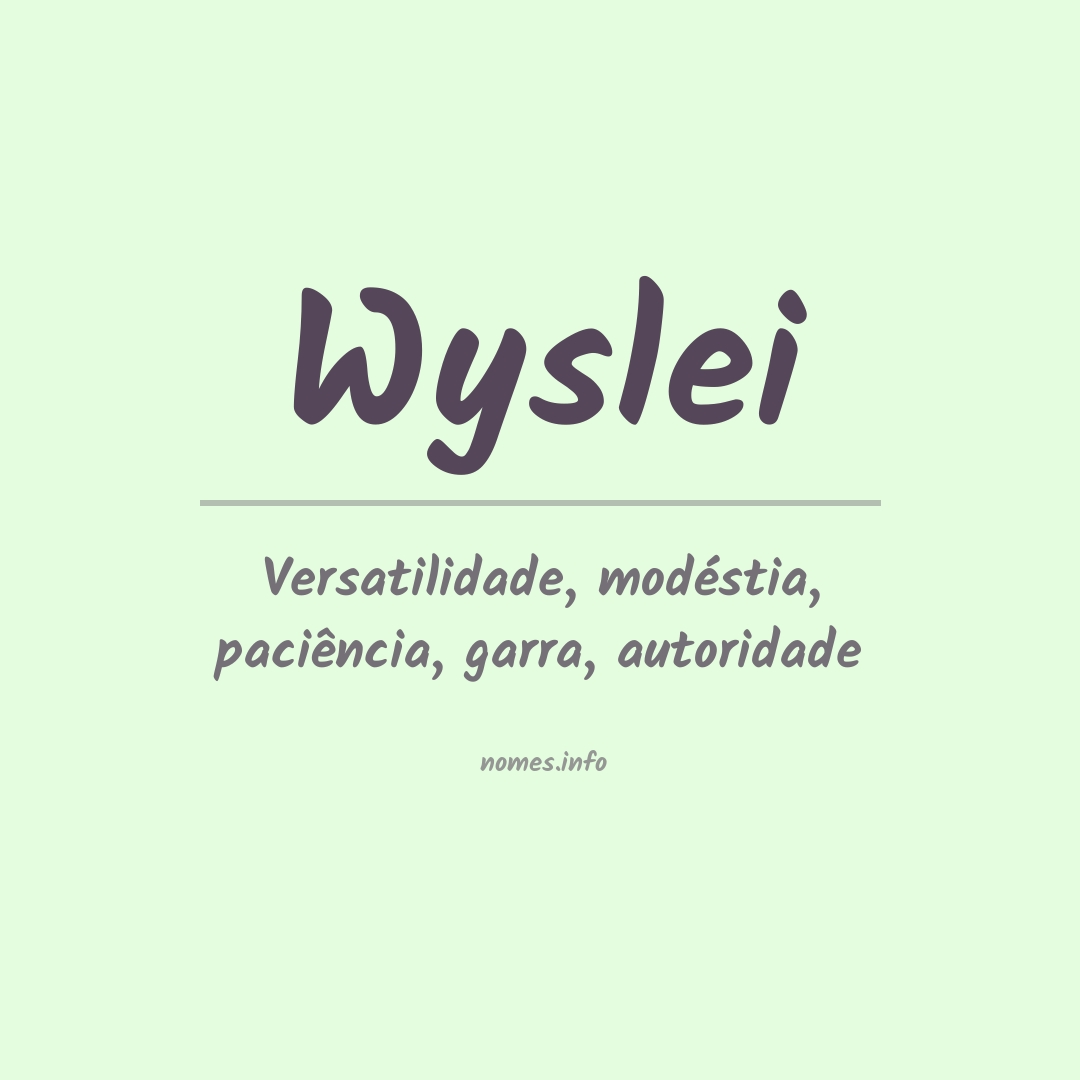 Significado do nome Wyslei