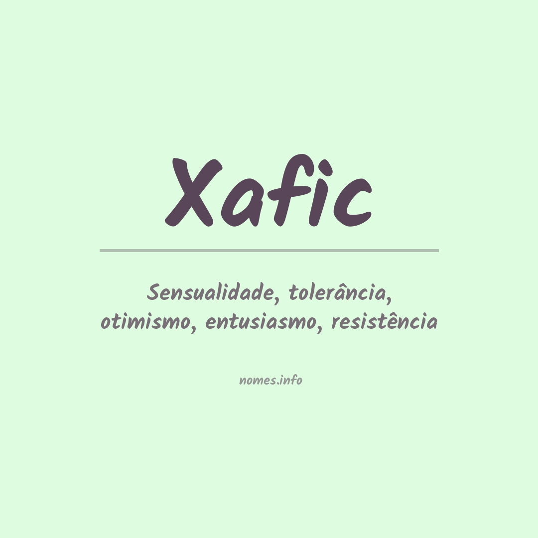 Significado do nome Xafic