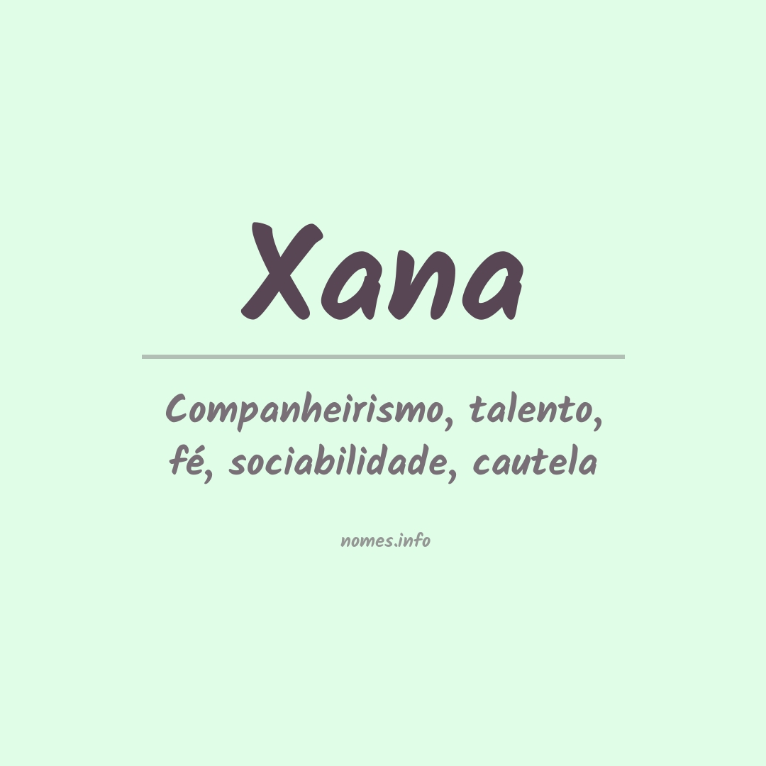 Significado do nome Xana