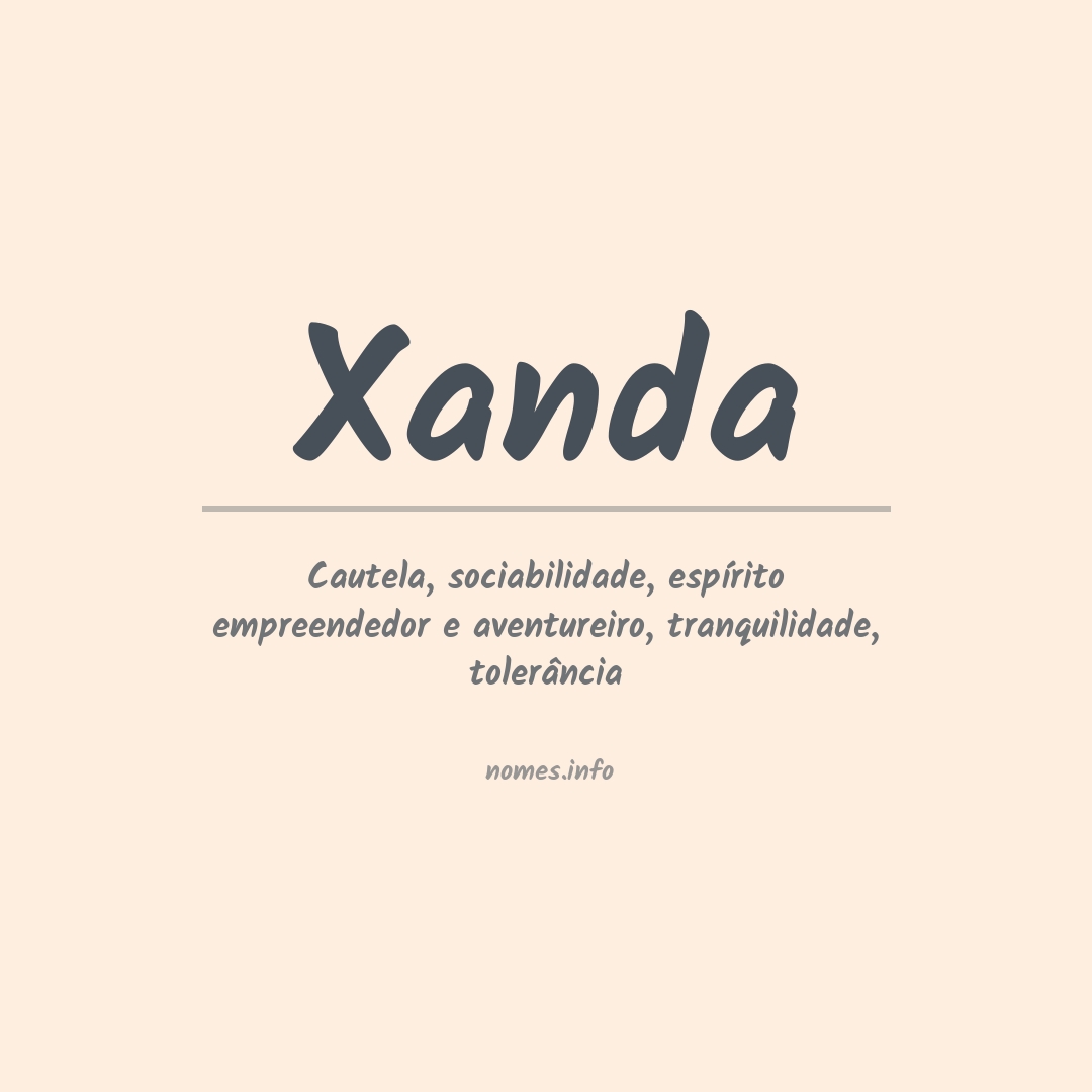 Significado do nome Xanda