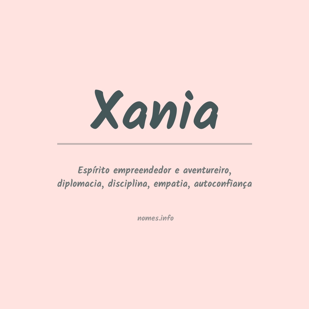 Significado do nome Xania