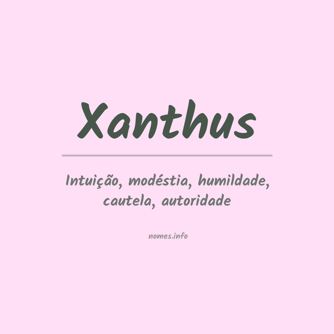 Significado do nome Xanthus