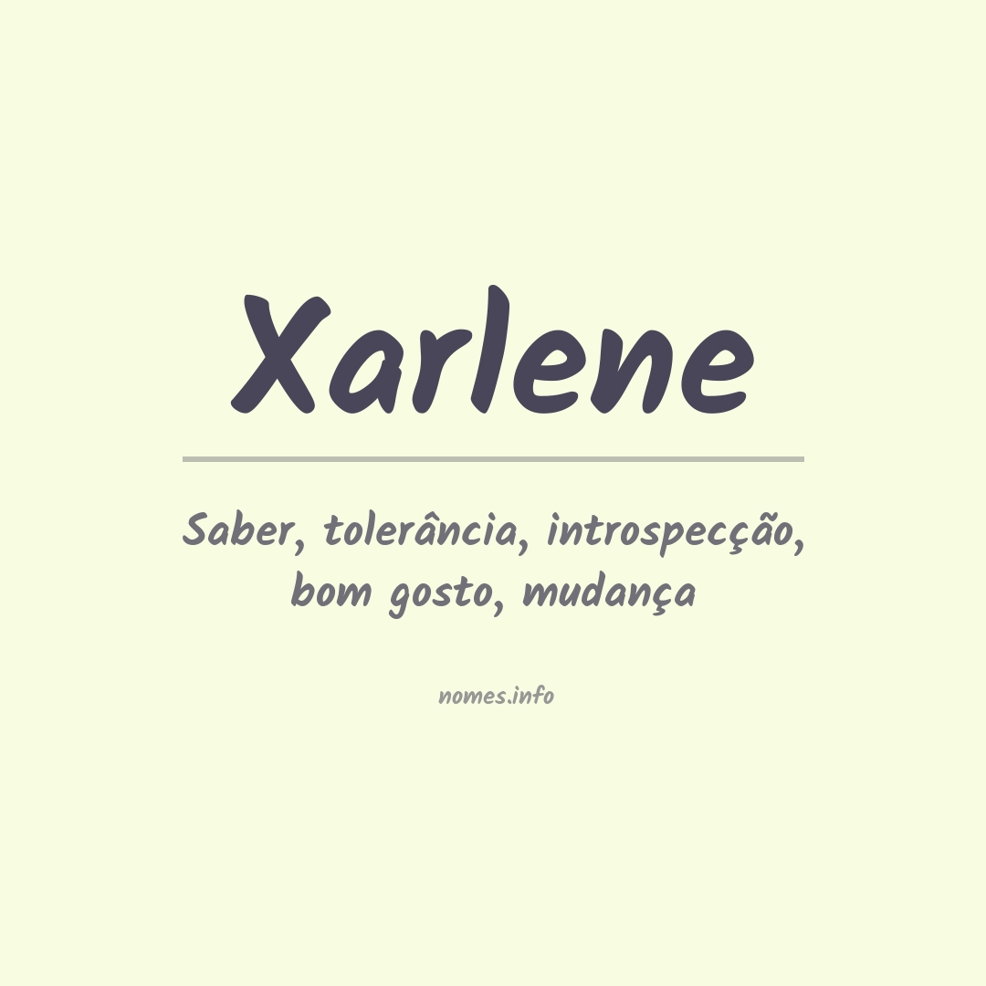 Significado do nome Xarlene