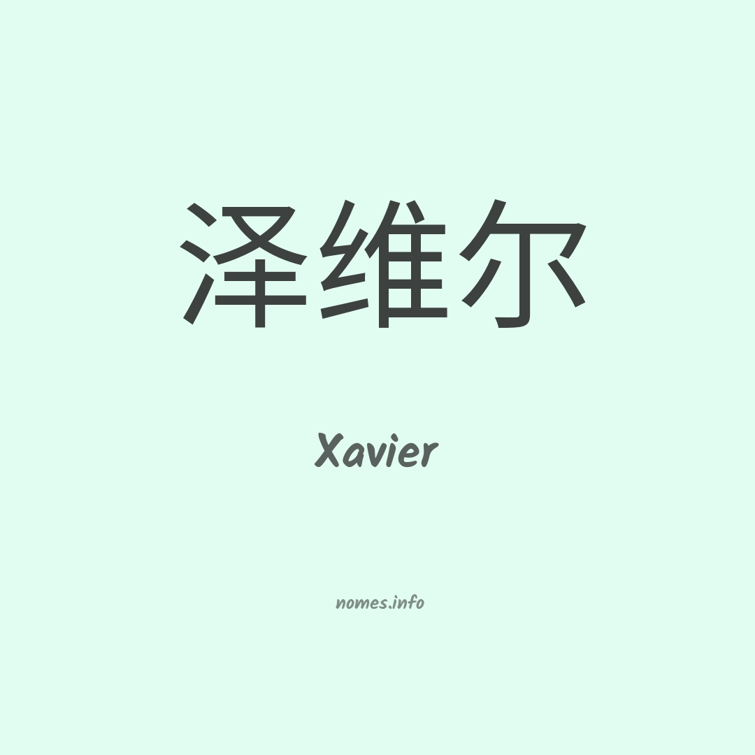 Quadro Significado do Nome Xavier – YOUPi! • YOUR BEST FEELING