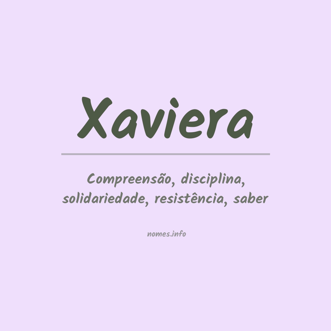 Significado do nome Xaviera