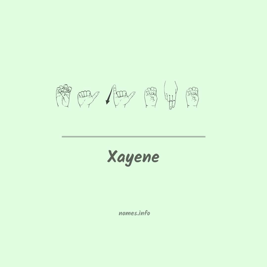 Xayene em Libras