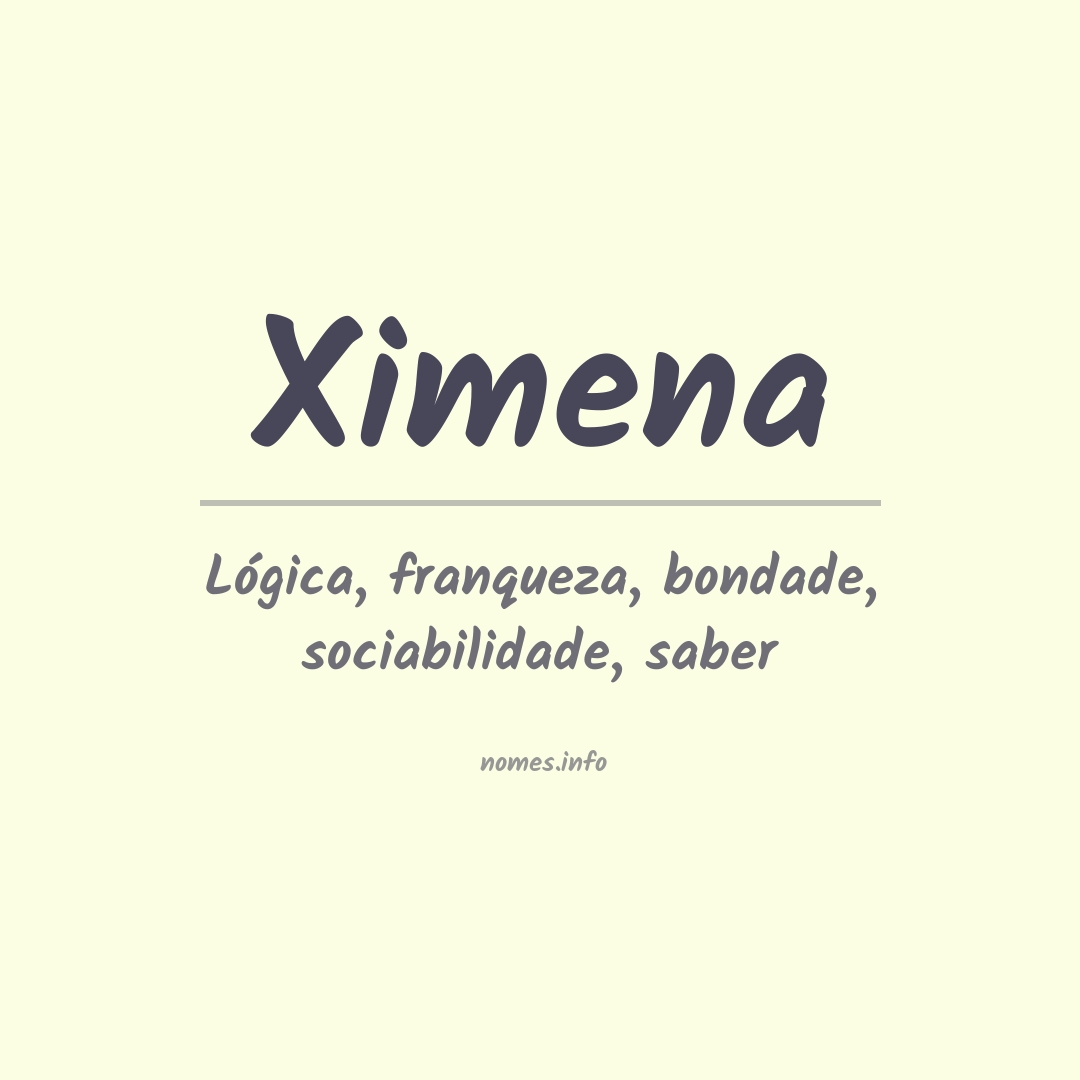 Significado do nome Ximena