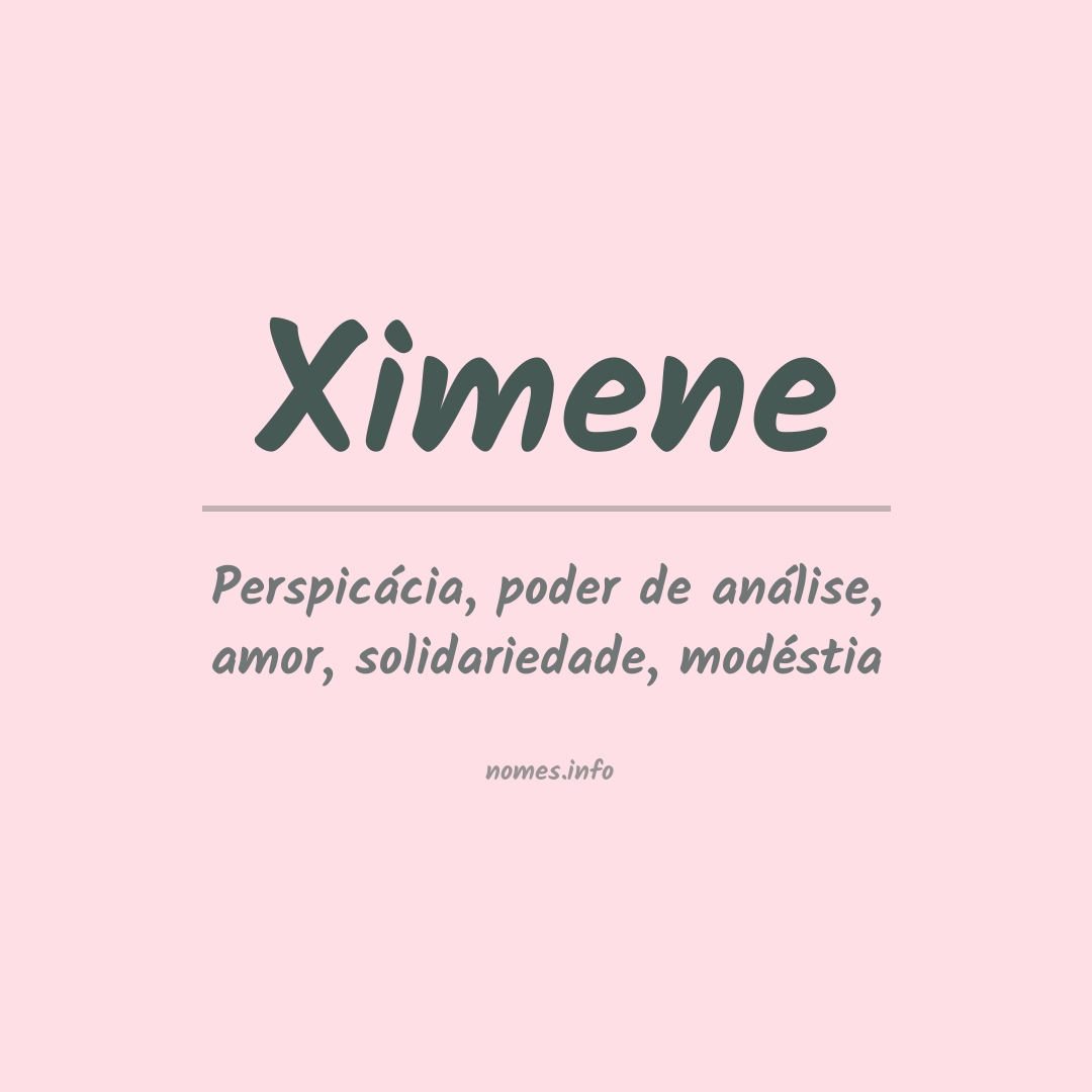 Significado do nome Ximene