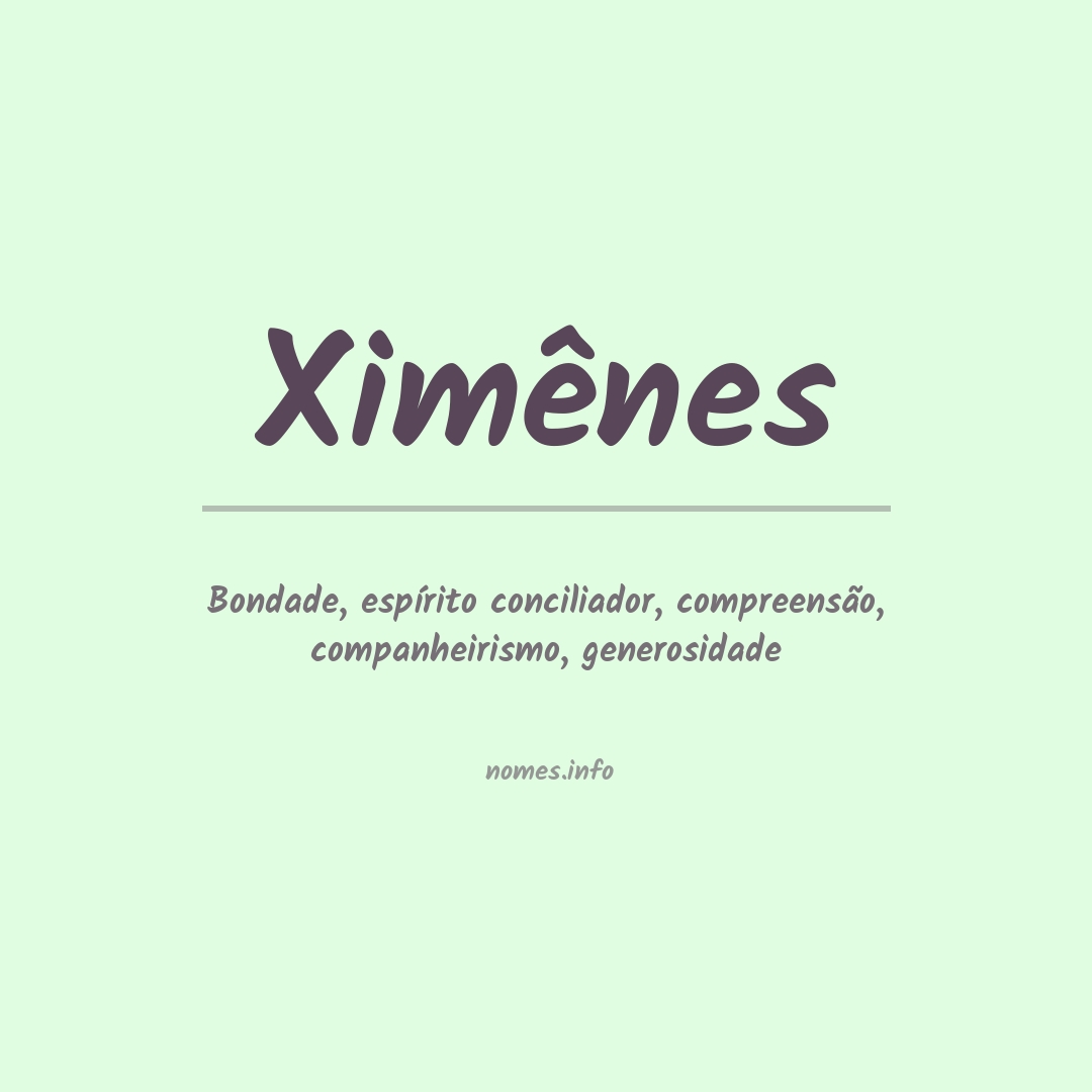 Significado do nome Ximênes