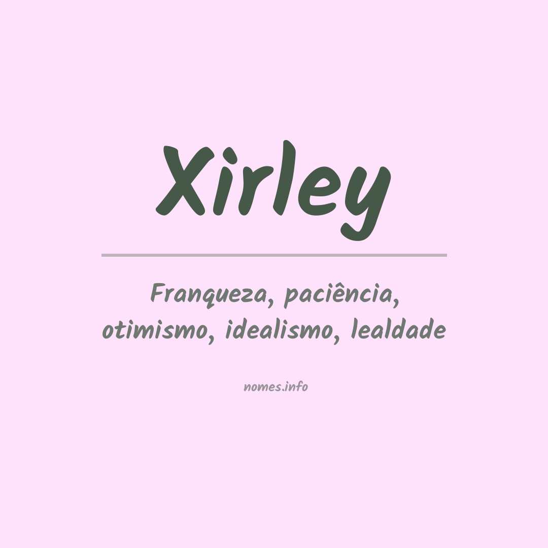 Significado do nome Xirley