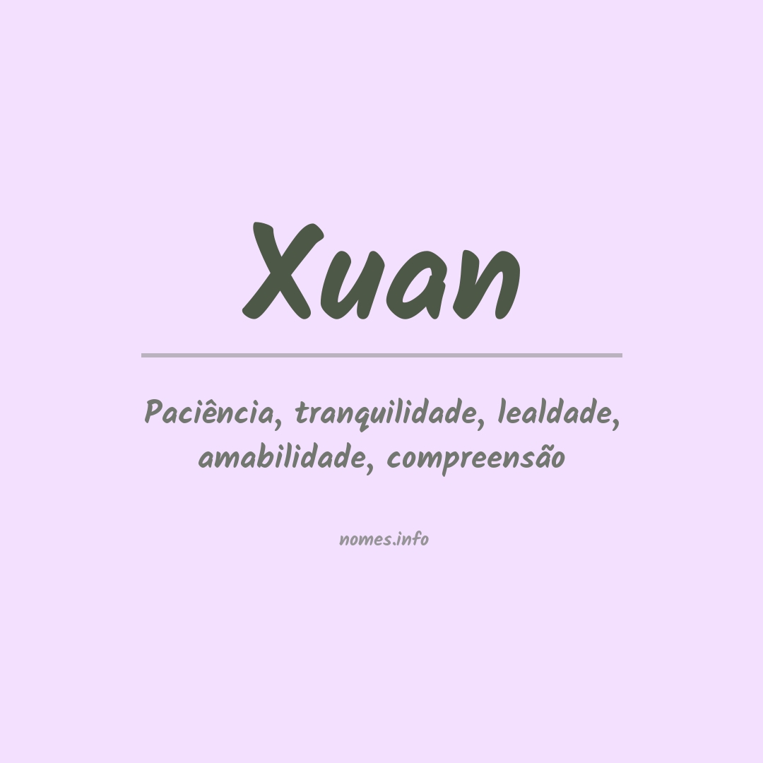 Significado do nome Xuan