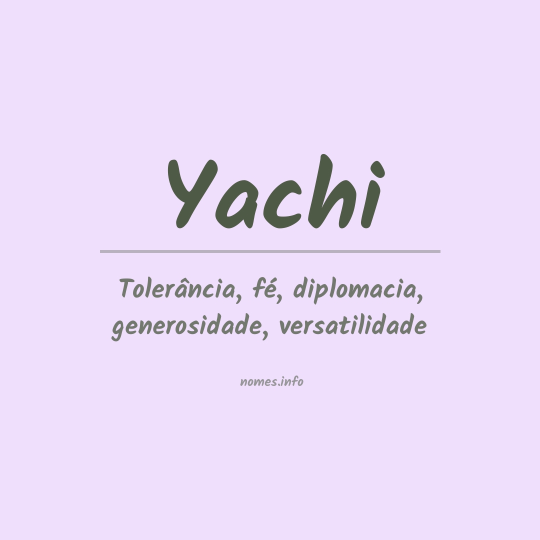 Significado do nome Yachi