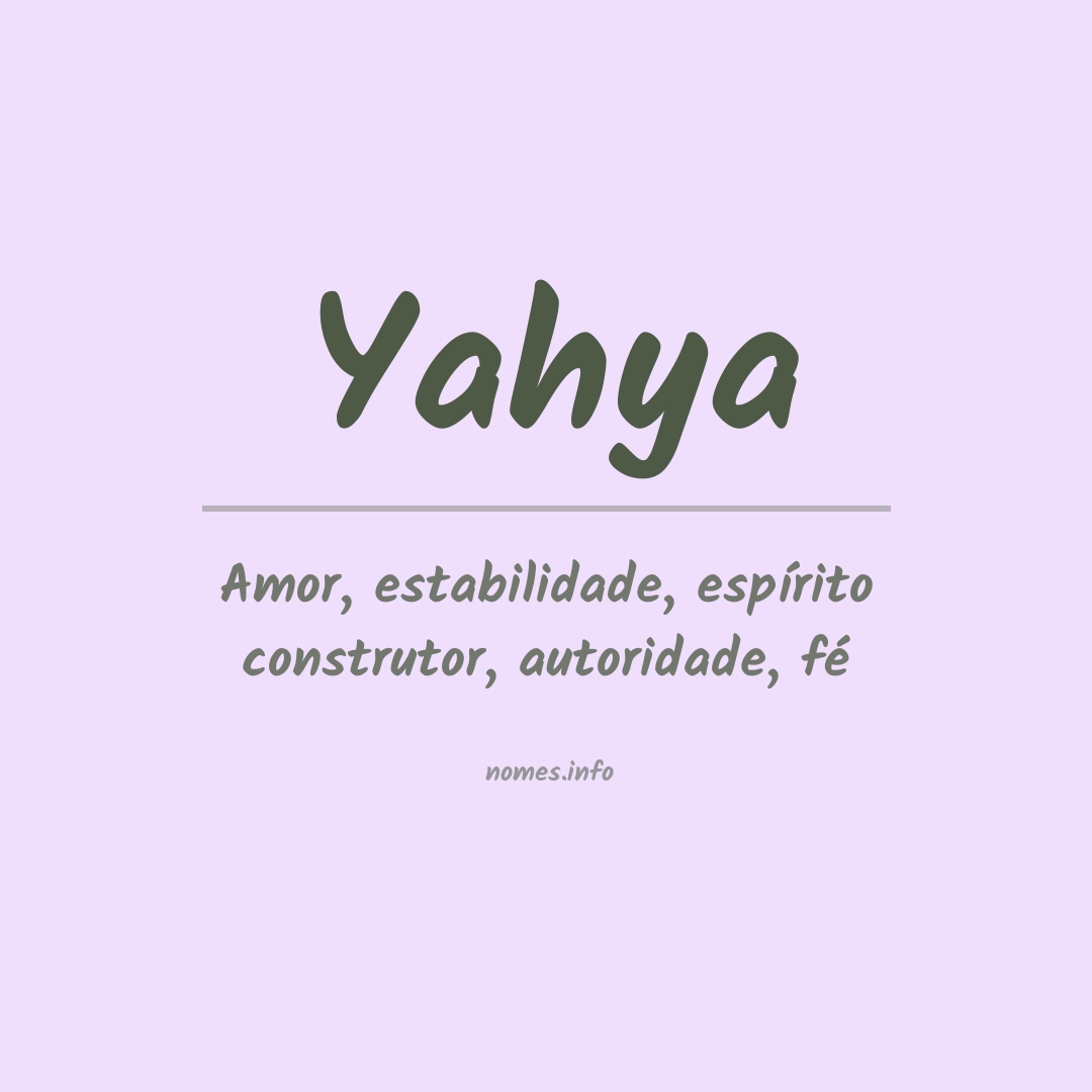 Significado do nome Yahya